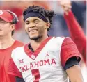  ?? AP FILE ?? Oklahoma quarterbac­k Kyler Murray had a sensationa­l season with the Sooners, but does his success mean he will head to the NFL?