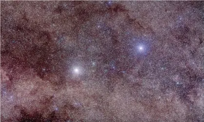  ?? Photograph: Alan Dyer/VWPics/Alamy ?? Alpha and Beta Centauri are 4.37 light years from Earth. The Toliman mission will search for planets in the ‘Goldilocks orbit around the stars.