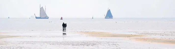  ?? FOTOS: DPA ?? Terschelli­ng hat einen riesigen Strand, der zu ausgedehnt­en Spaziergän­gen am Wasser einlädt.