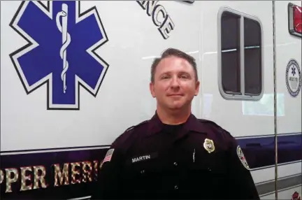  ?? SUBMITTED PHOTO ?? Chief and Executive Director of Lafayette Ambulance & Rescue Squad Edward Martin Jr. poses in front of an Ambulance.