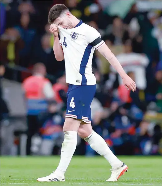  ?? — Reuters ?? England’s Declan Rice after the match.