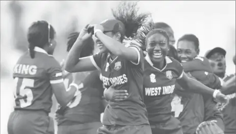  ??  ?? The West Indies women’s team celebrates their T20 World Cup triumph.