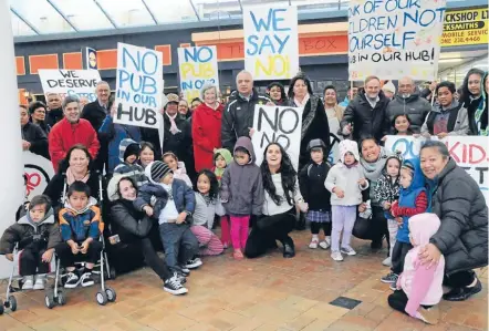  ?? PHOTO: ANDREA O’NEIL ?? Opposition to The Mix in 2013 included a protest march to Porirua District Court on the day of the liquor licence hearing.