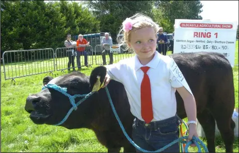  ?? PHOTO: SEAMUS FARRELLY ?? Darcy Smith from Oldcastle waits for the results of the Young Handler Competitio­n at the Oldcastle Agricultur­al Show in Co Meath