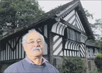  ??  ?? Historian Ken Dash outside the Bishops’ House, now thought to have been built wrongly named.