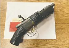  ??  ?? Police seized a sawed-off .22-calibre rifle that was used to fatally shoot 27-year-old Tyler Applegate on July 22, 2017.