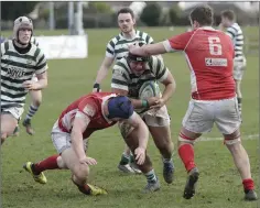  ??  ?? Ben Tou makes a burst forward against Cashel in Dr. Hickey Park.