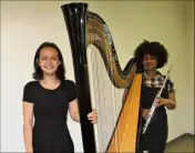  ?? (Photo PH.D.) ?? Sofia Melis à la flûte et Anaïs de Gilles à la harpe en concert dimanche au Cercle Musical de Cannes.