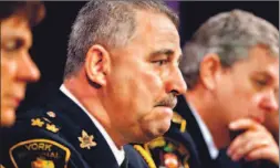  ?? CHARLA JONES/TORONTO STAR ?? York Region Police Chief Armand La Barge addresses the Ontario Associatio­n of Chiefs of Police yesterday. La Barge wants stricter sentencing for serious c rimes.