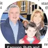  ??  ?? Eamonn, Ruth and son Jack in 2011