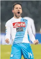  ??  ?? Napoli’s Dries Mertens.