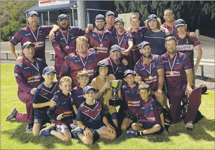  ?? ?? SHORT-GAME WINNERS: Noradjuha-toolondo T20 premiers and supporters after Sunday night’s win over