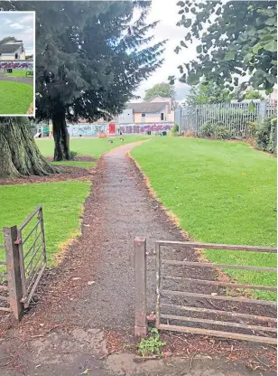  ??  ?? Foggyley Park, where the children were approached.