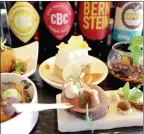  ??  ?? COMBOS: Craft beer and cider tastings are paired with canapés at the Twelve Apostles Hotel & Spa.