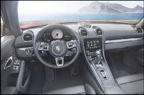  ??  ?? Cool: The cockpit of the Boxster