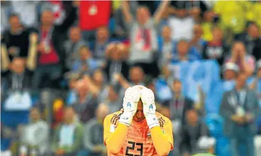  ?? AFP/ MARTIN BERNETTI ?? Willy Caballero looked as though he was willing the earth to swallow him whole while Croatia celebrated a goal that came gift-wrapped to break the deadlock.