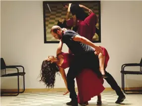  ?? (Elad Debi) ?? TAKES TWO to tango: Doraid Liddawi (right) and Maisa Abd Elhadi in a pivotal scene from ‘Personal Affairs.’