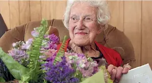  ??  ?? Sylvia Stewart is a lifetime member of the Freshfield­s Garden Club and has recently celebrated her own milestone - turning 100.