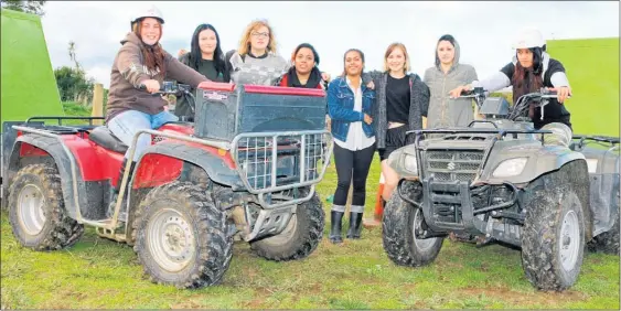  ??  ?? The dairy downturn hasn’t deterred these Waikato women from agricultur­e training at TrainMe.