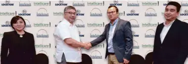  ??  ?? From left to right: Ms. Rhea Ablan - Vice President & Practice Leader, Lockton Employee Benefits Group, Mr. Jeremy Matti - President, Intellicar­e, Mr. Bireswar Singh - Operations Director and Country Manager for Philippine­s., Intelenet; Mr. Marvin...