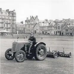  ??  ?? Not only at home on the farm – a Cropmaster at work on the Old Course in St Andrews.