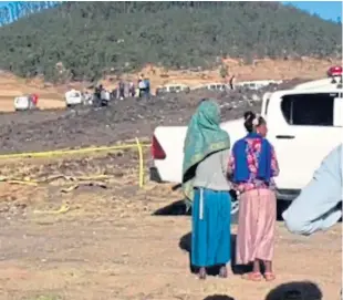  ?? Picture: AP. ?? The crash scene 31 miles south of Addis Ababa, Ethiopia.
