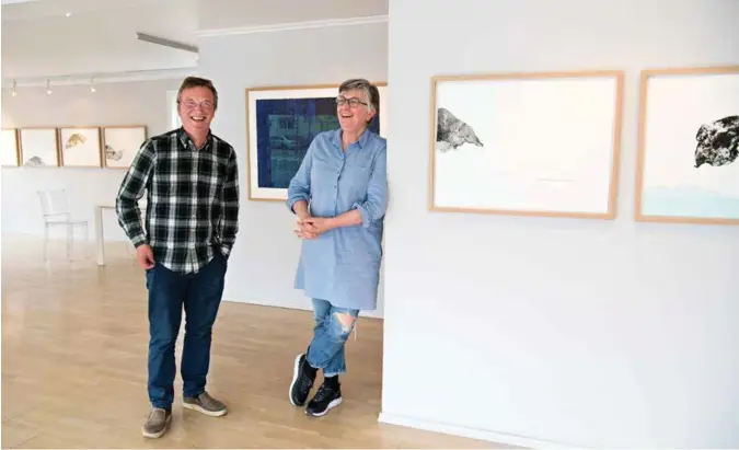  ?? JARLE AASLAND ?? Åsmund Haukelidsa­eter og Solveig Landa åpner ny utstilling på Kunstgalle­riet 3. mai. De mener hverandres verker kompliment­erer hverandre.