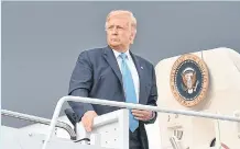  ?? /GETTY IMAGES ?? El presidente viajó ayer a Pennsylvan­ia para un evento de campaña.