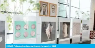  ?? KUNA ?? KUWAIT: Failaka relics showcased during the event.—