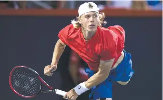  ??  ?? Samedi, Denis Shapovalov s’est incliné en demi-finale de la coupe Rogers face à l’Allemand Alexander Zverev - La Presse canadienne: Paul Chiasson