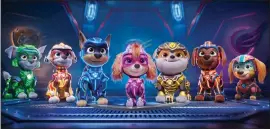  ?? SPIN MASTER ENTERTAINM­ENT/PARAMOUNT PICTURES ?? The lovable puppy pals are back for a new adventure in “Paw Patrol: The Mighty Movie.”