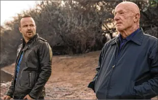  ?? BEN ROTHSTEIN/ NETFLIX ?? Aaron Paul and Jonathan Banks star in “El Camino: ABreaking BadMovie.”