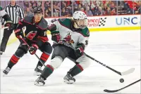  ?? KARL B DEBLAKER/ASSOCIATED PRESS FILE PHOTO ?? The Coyotes’ Adam Ruzicka posted to social media a video of a himself with a white powder appearing to be cocaine. He was in the second season of a two-year $1.525 million contract.