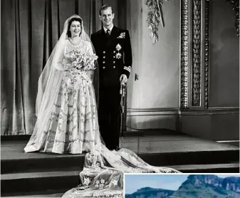  ??  ?? The wedding of Princess Elizabeth and Prince Philip on November 20, 1947