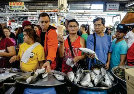  ??  ?? EL PESCADO FRESCO ES UNA DE LAS ESTRELLAS DE LA COCINA FILIPINA. DEL MAR, VA AL MERCADO Y FINALMENTE A LA COCINA DE CADA FAMILIA.