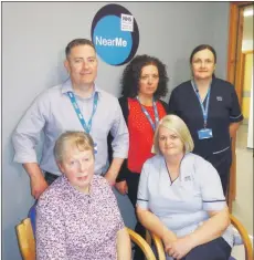  ??  ?? Patient Jean Mackenzie with healthcare assistant Margaret-Ann MacIver, ambulatory carer Coleen MacLeod, technology enabled care and health project officer Liz Fowler and technology enabled care project manager Iain Trayner.