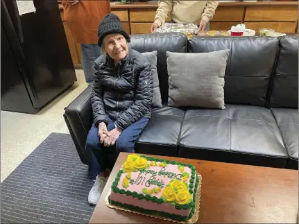  ?? PHOTO COURTESY OF SCOTT HOWELL ?? Rachel Serrano enjoys her 101st birthday.