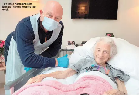  ??  ?? TV’s Ross Kemp and Rita Elen at Thames Hospice last week