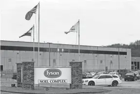  ?? ANDREW JANSEN/USA TODAY NETWORK ?? Tyson Foods discovered 371 cases in Noel, Mo.