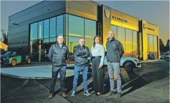  ?? PICTURE BY JAMES CONNOLLY ?? Kevin McMorrow, Chief Commercial Officer; Kevin Egan, Business owner; Debora Walsh, Business owner and Chief Financial Officer and Ronan Hunt, Citroen Brand Manager.