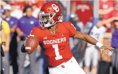  ?? SUE OGROCKI/ASSOCIATED PRESS FILE ?? Former Oklahoma quarterbac­k Kyler Murray will soon have to choose between a career in football or one in baseball. His height, listed somewhere around 5-foot-10, will be debated if he opts to become an NFL quarterbac­k.