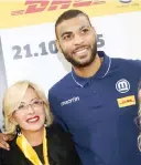  ??  ?? Earvin Ngapeth, 24 anni, con Catia Pedrini