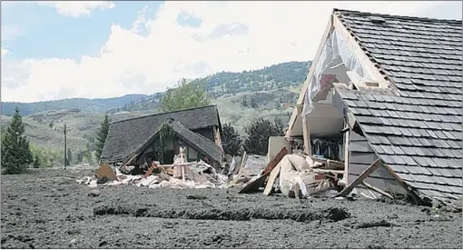  ?? SPENCER WHITNEY/ SPECIAL TO PNG ?? While provincial authoritie­s knew of a threat for decades, residents were not made aware of the potential for a dam near Oliver in the Okanagan Valley to collapse, researcher­s say. A massive mudslide, triggered by the collapse of the dam in June 2010,...