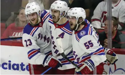  ?? Photograph: Chris Seward/AP ?? The Rangers face a tough opponent in Tampa Bay Lightning for a place in the Stanley Cup final.