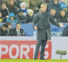  ?? AFP ?? Jose Mourinho during the game against Leicester City.