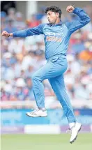  ??  ?? India’s Kuldeep Yadav celebrates.