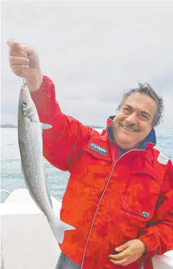  ??  ?? NICE CATCH: George Gereige with a sample of the whiting caught at Portland lately.