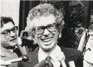  ?? Associated Press 1980 ?? Ken Taylor, Canada’s ambassador to Iran, speaks in 1980 outside his country’s embassy in Paris.