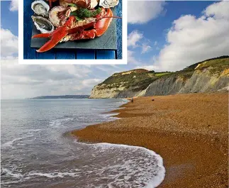  ??  ?? Take in the views at Chesil Beach