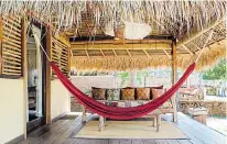  ??  ?? LAZY DAYS: Shed your shoes at the Gili Asahan Eco Lodge